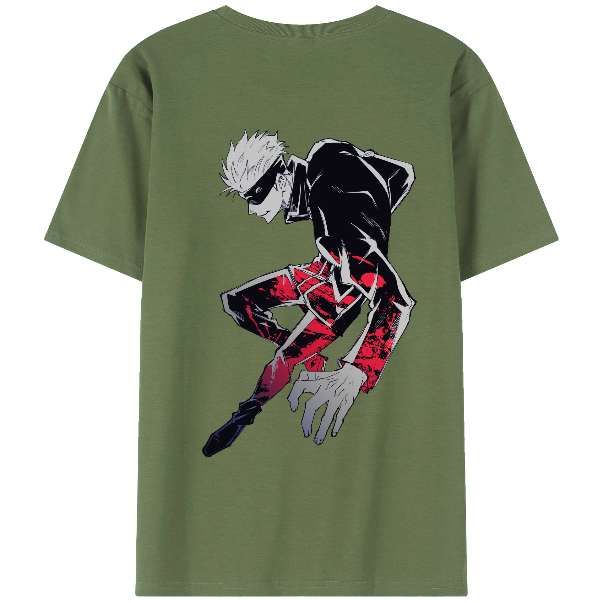 （画像用） 呪術廻戦 Jujutsu Kaisen 綿100％ メンズ半袖Tシャツ（バックプリント） 通気性